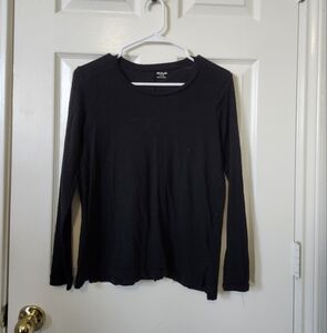 Madewell Scoop Neck Black Long Sleeve‎ Top M